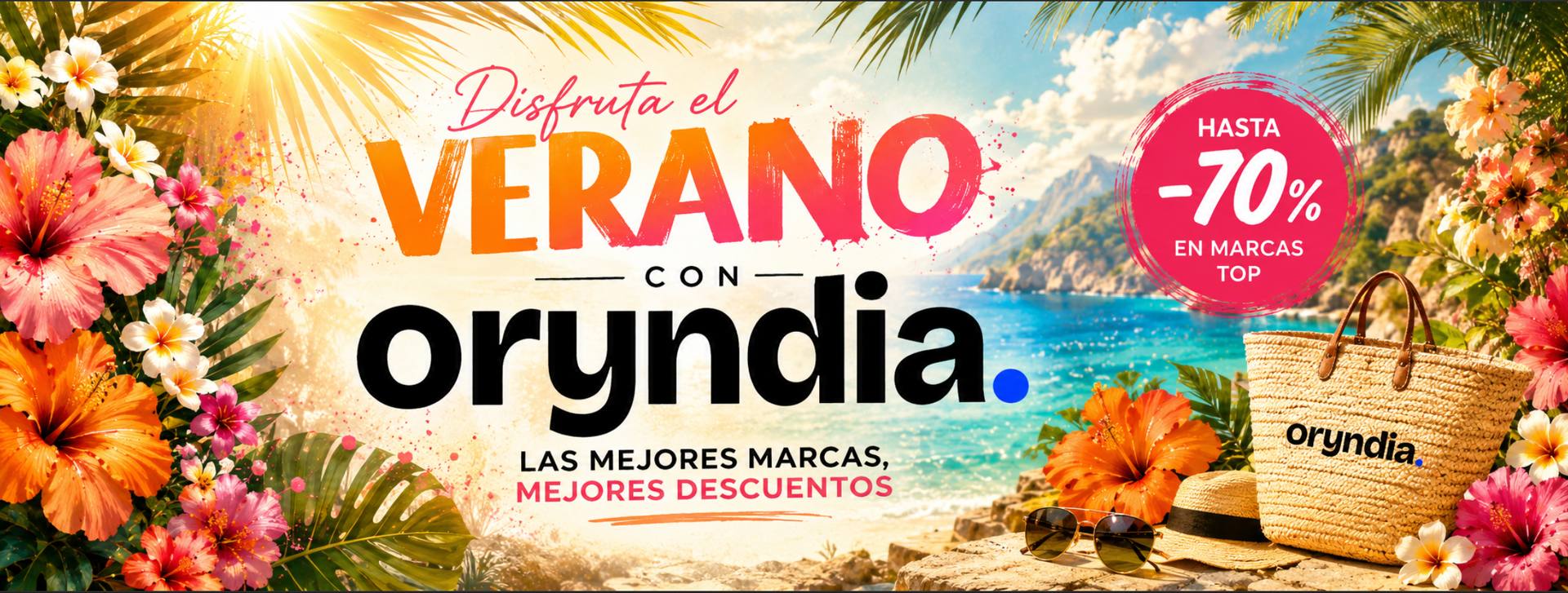 Disfruta el verano con Oryndia — hasta -70% en marcas top