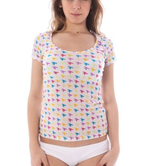 CAMISETA EXTERNA MUJER BLANCA ESTILO A