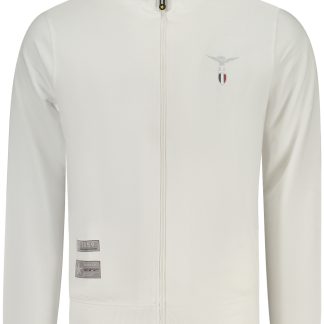 Sudadera blanca con cremallera para hombre de la Academia Militar