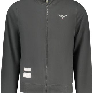 Sudadera negra con cremallera para hombre de la Academia Militar
