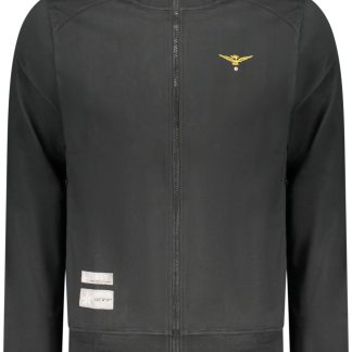Sudadera negra con cremallera para hombre de la Academia Militar