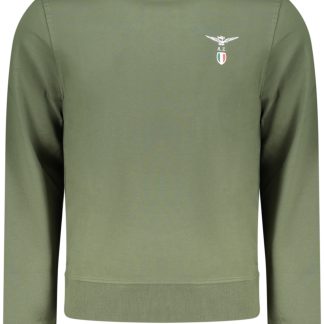 Sudadera con cremallera para hombre de la Academia Militar, color verde.