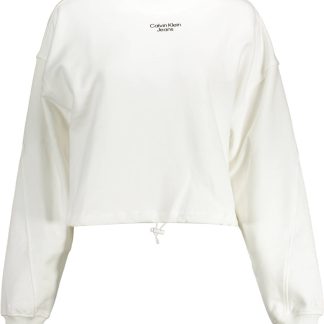 SUDADERA CALVIN KLEIN SIN CREMALLERA MUJER BLANCO