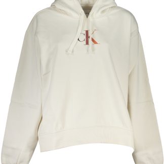 SUDADERA MUJER SIN CREMALLERA CALVIN KLEIN BLANCO