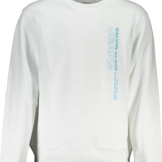 SUDADERA BLANCA SIN CREMALLERA CALVIN KLEIN HOMBRE