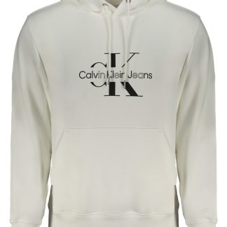 SUDADERA BLANCA SIN CREMALLERA CALVIN KLEIN HOMBRE