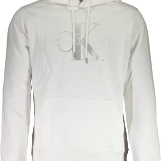 SUDADERA DE HOMBRE CALVIN KLEIN BLANCA SIN CREMALLERA