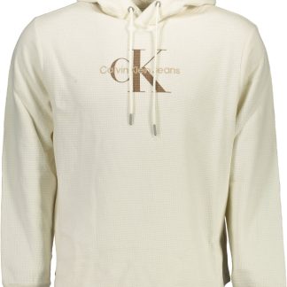 SUDADERA DE HOMBRE CALVIN KLEIN BLANCA SIN CREMALLERA