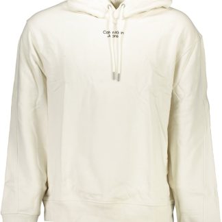 SUDADERA DE HOMBRE CALVIN KLEIN BLANCA SIN CREMALLERA