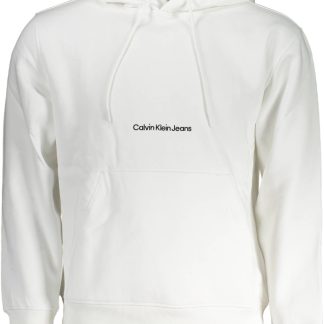 SUDADERA DE HOMBRE CALVIN KLEIN BLANCA SIN CREMALLERA