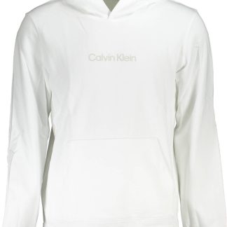 SUDADERA DE HOMBRE CALVIN KLEIN BLANCA SIN CREMALLERA