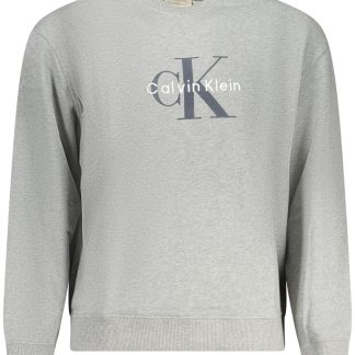 SUDADERA GRIS CON CREMALLERA DE CALVIN KLEIN PARA HOMBRE