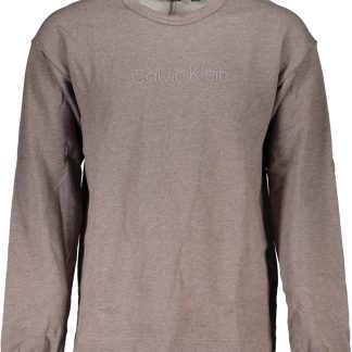 SUDADERA CALVIN KLEIN HOMBRE MARRÓN SIN CREMALLERA