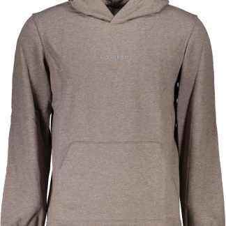 SUDADERA CALVIN KLEIN HOMBRE MARRÓN SIN CREMALLERA