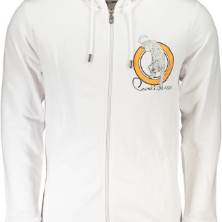 SUDADERA HOMBRE CREMALLERA BLANCA CAVALLI CLASS