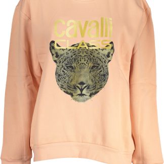 SUDADERA MUJER CAVALLI CLASS ROSA SIN CREMALLERA