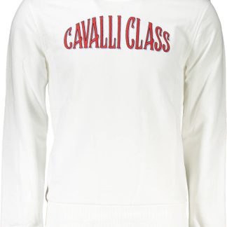 SUDADERA CAVALLI CLASS SIN CREMALLERA HOMBRE BLANCO