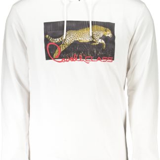 SUDADERA HOMBRE CAVALLI CLASS BLANCA SIN CREMALLERA