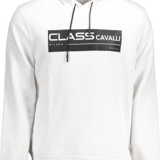 SUDADERA CAVALLI CLASS SIN CREMALLERA HOMBRE BLANCO