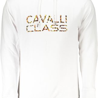 SUDADERA HOMBRE CAVALLI CLASS BLANCA SIN CREMALLERA