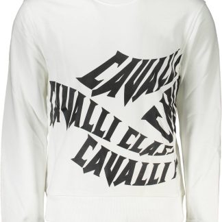 SUDADERA CAVALLI CLASS SIN CREMALLERA HOMBRE BLANCA