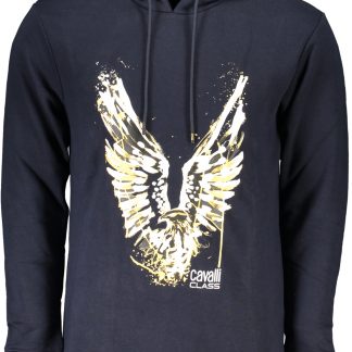 SUDADERA CAVALLI CLASS HOMBRE AZUL SIN CREMALLERA