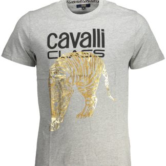 CAMISETA DE MANGA CORTA CAVALLI CLASS HOMBRE GRIS