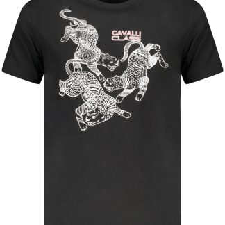 CAMISETA DE MANGA CORTA CAVALLI CLASS HOMBRE NEGRA