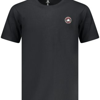 Camiseta de manga corta para hombre Converse, color negro.