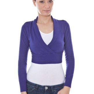 DATCH SHRUG MANGA LARGA MORADO MUJER