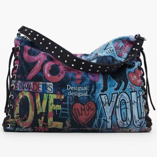 BOLSO AZUL DE MUJER DESIGUAL