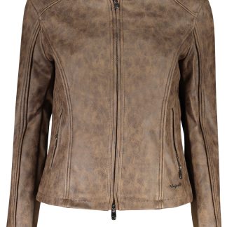 CHAQUETA MARRÓN DE MUJER DESIGUAL