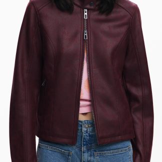 CHAQUETA ROJA DE MUJER DESIGUAL