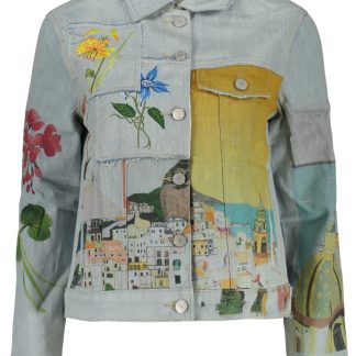 CHAQUETA VAQUERA DE MUJER DESIGUAL, AZUL