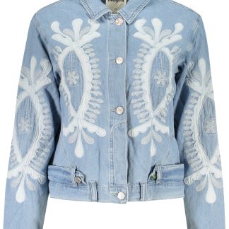 CHAQUETA VAQUERA DE MUJER DESIGUAL, AZUL