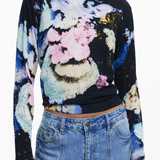 SUÉTER NEGRO DE MUJER DESIGUAL