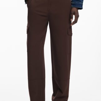 PANTALONES MARRONES DE MUJER DESIGUAL