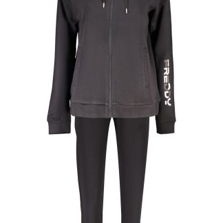 Sudadera negra con cremallera para mujer de Freddy