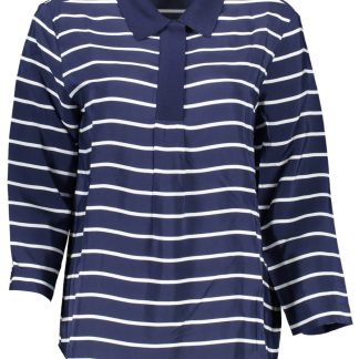 POLO AZUL DE MANGA 3/4 DE MUJER GANT