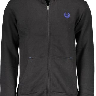 SUDADERA DE HOMBRE NEGRA CON CREMALLERA GIAN MARCO VENTURI