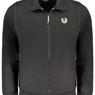 SUDADERA DE HOMBRE NEGRA CON CREMALLERA GIAN MARCO VENTURI