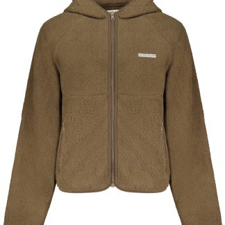 SUDADERA CON CREMALLERA MARRÓN GUESS JEANS PARA MUJER