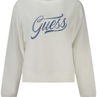 SUDADERA GUESS JEANS SIN CREMALLERA MUJER BLANCA