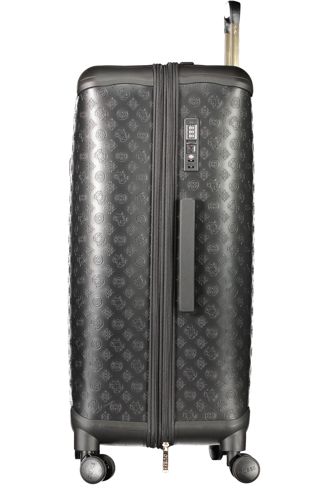 Maleta con ruedas grande para mujer Guess Jeans, color negro - Imagen 3