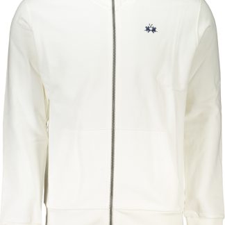 SUDADERA HOMBRE BLANCA CREMALLERA LA MARTINA