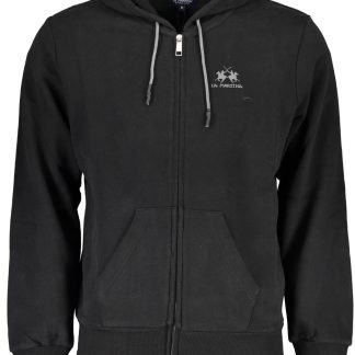 SUDADERA HOMBRE CREMALLERA NEGRA LA MARTINA
