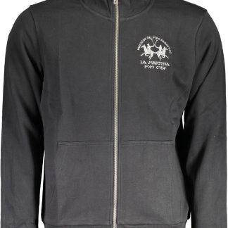 SUDADERA DE HOMBRE LA MARTINA NEGRA CON CREMALLERA