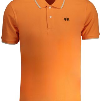 POLO HOMBRE MANGA CORTA NARANJA LA MARTINA