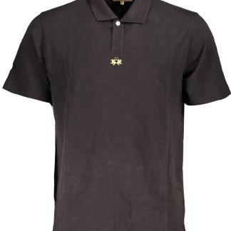 POLO MANGA CORTA HOMBRE NEGRO LA MARTINA