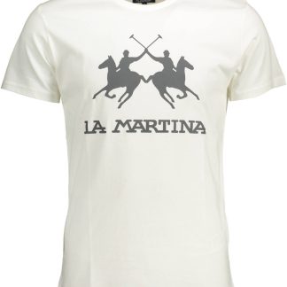 CAMISETA MANGA CORTA HOMBRE BLANCA LA MARTINA